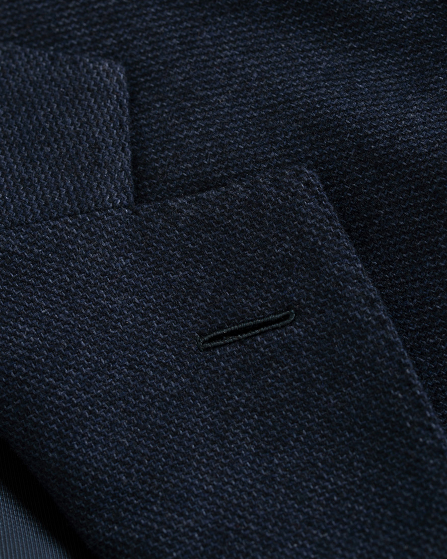 Herre | Blazere & jakker | Caruso | Aida Microstructure Melange Wool Blazer Dark Blue