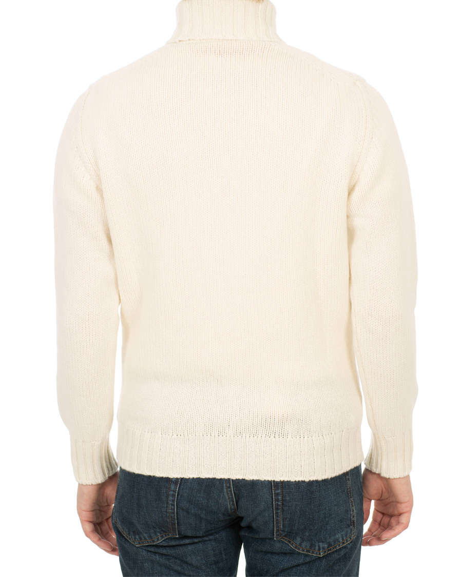 Herre | Trøjer | Drake's | Lambswool Rollneck White