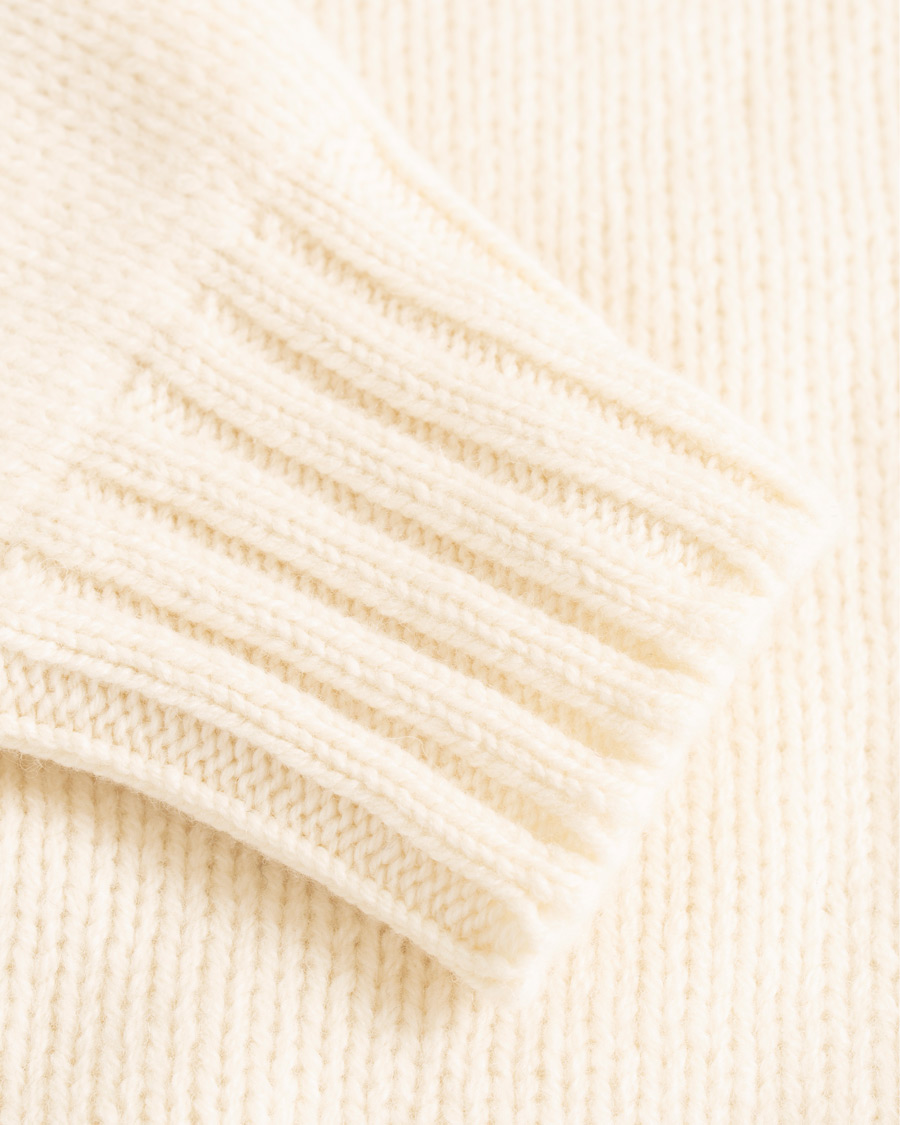 Herre | Trøjer | Drake's | Lambswool Rollneck White