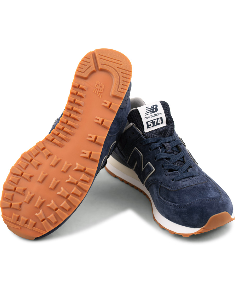 Herre | New Balance 574 Running Sneaker Navy Suede | New Balance | 574 Running Sneaker Navy Suede