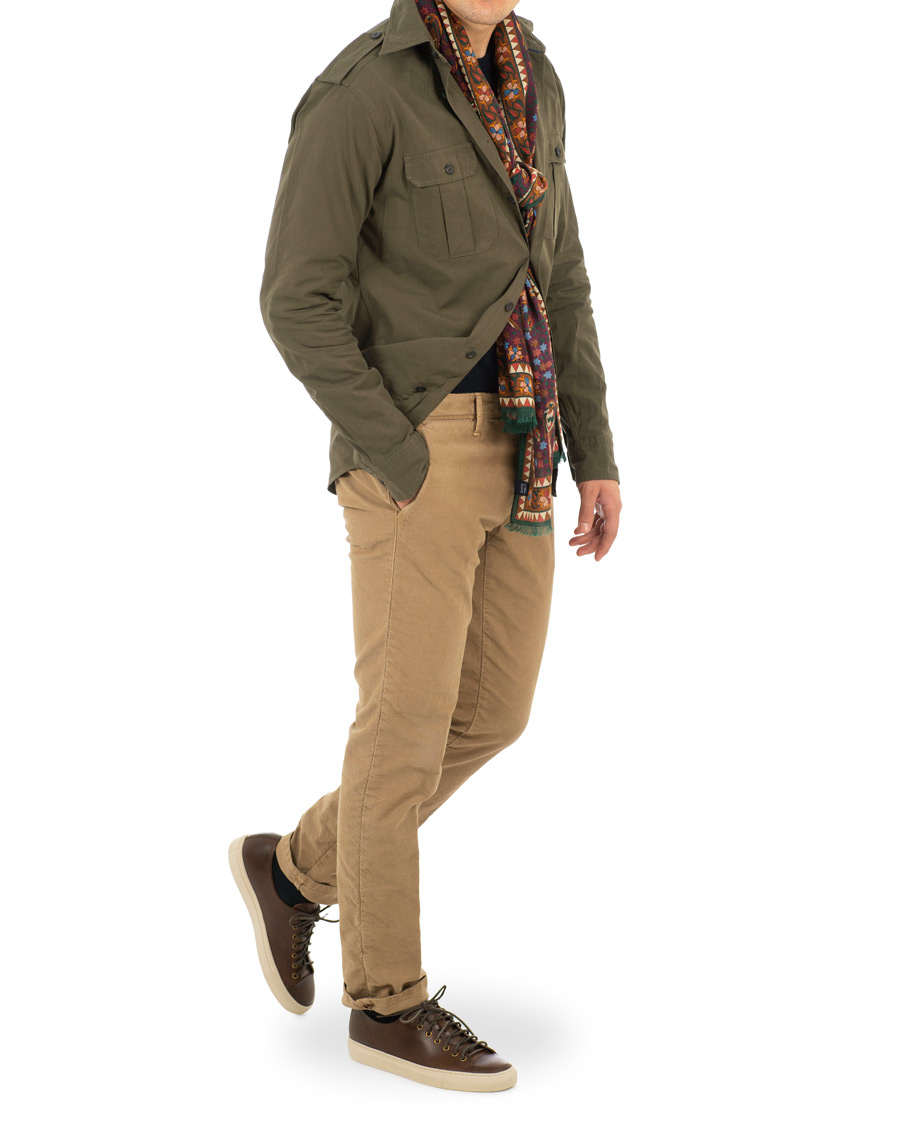 Herre | Jakker | Eton | Slim Fit Twill Overshirt Green