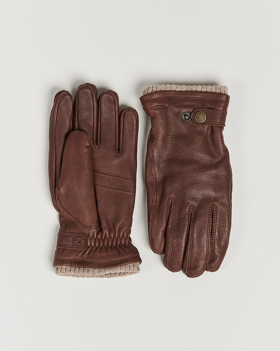 Herre | Handsker | Hestra | Utsjö Fleece Liner Buckle Elkskin Glove Chestnut