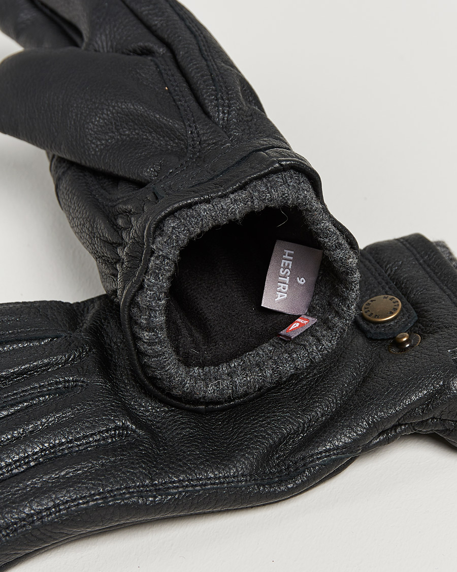 Herre | Afdelinger | Hestra | Utsjö Fleece Liner Buckle Elkskin Glove Black