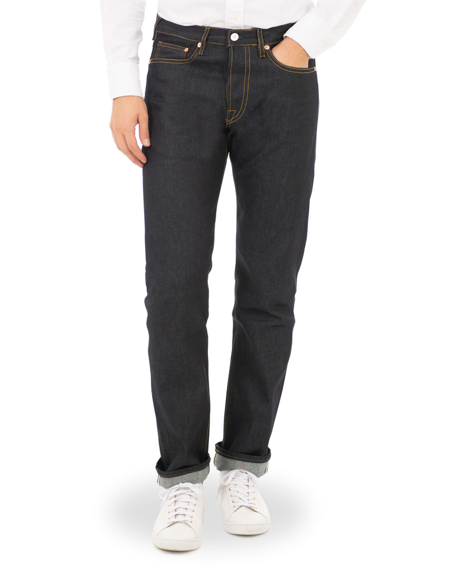 Herre | Jeans | PS Paul Smith | Tapered Fit Pink Selvage Jeans Dark Blue