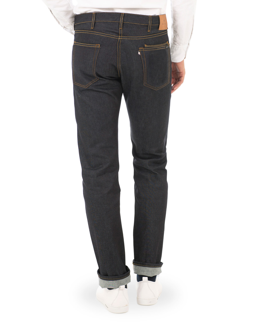 Herre | Jeans | PS Paul Smith | Tapered Fit Pink Selvage Jeans Dark Blue