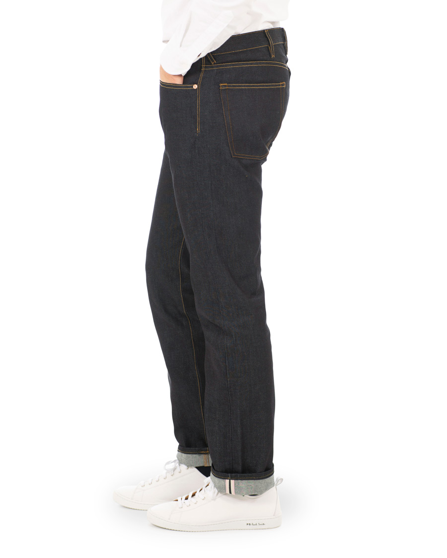 Herre | Jeans | PS Paul Smith | Tapered Fit Pink Selvage Jeans Dark Blue