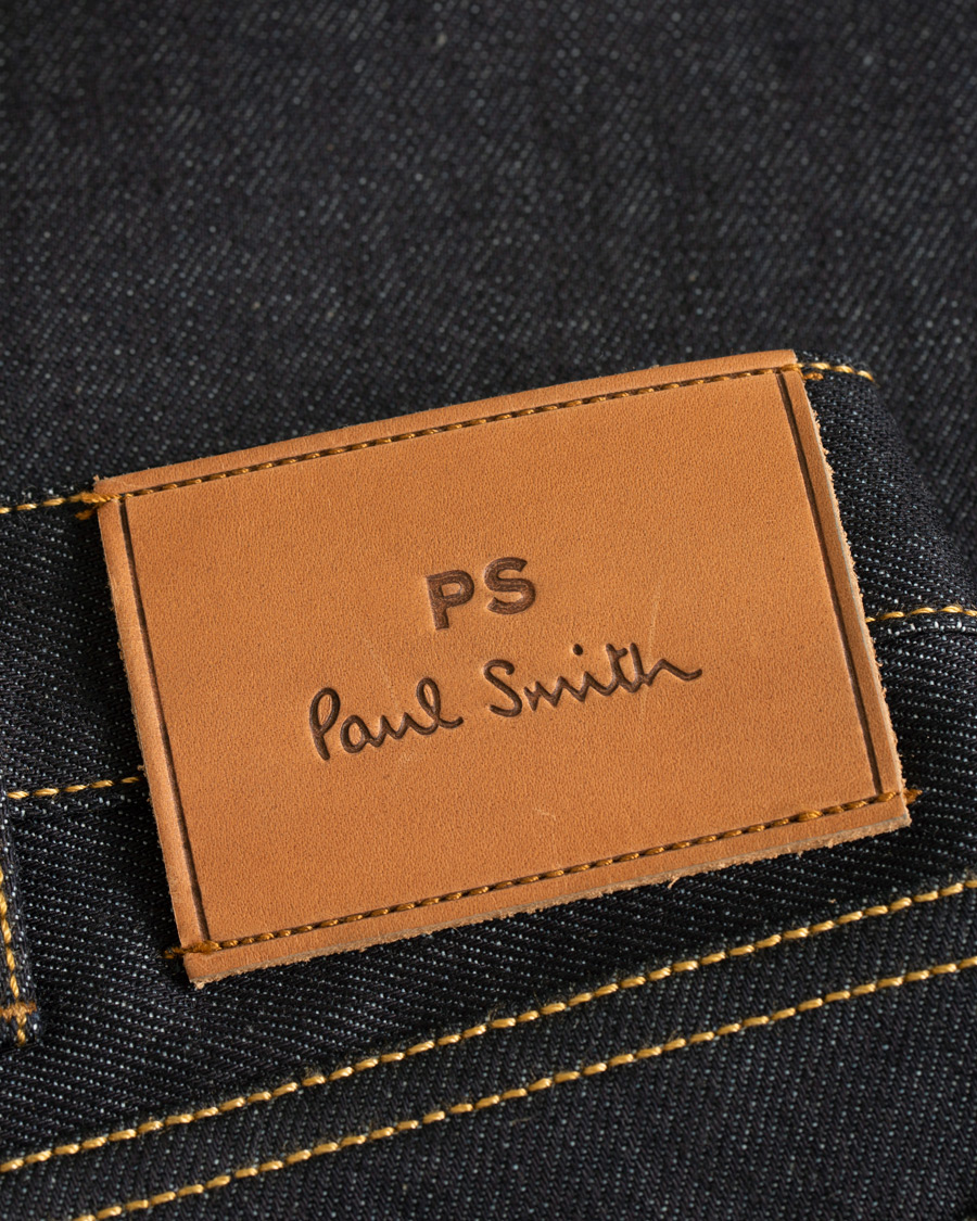 Herre | Jeans | PS Paul Smith | Tapered Fit Pink Selvage Jeans Dark Blue