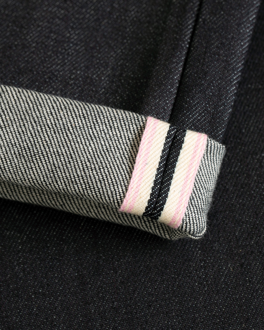 Herre | Jeans | PS Paul Smith | Tapered Fit Pink Selvage Jeans Dark Blue