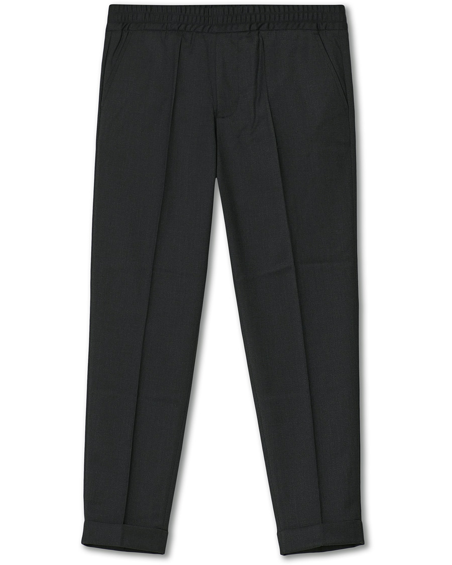 Herre | Bukser | Filippa K | Terry Gabardine Cropped Turn Up Trousers Antracite