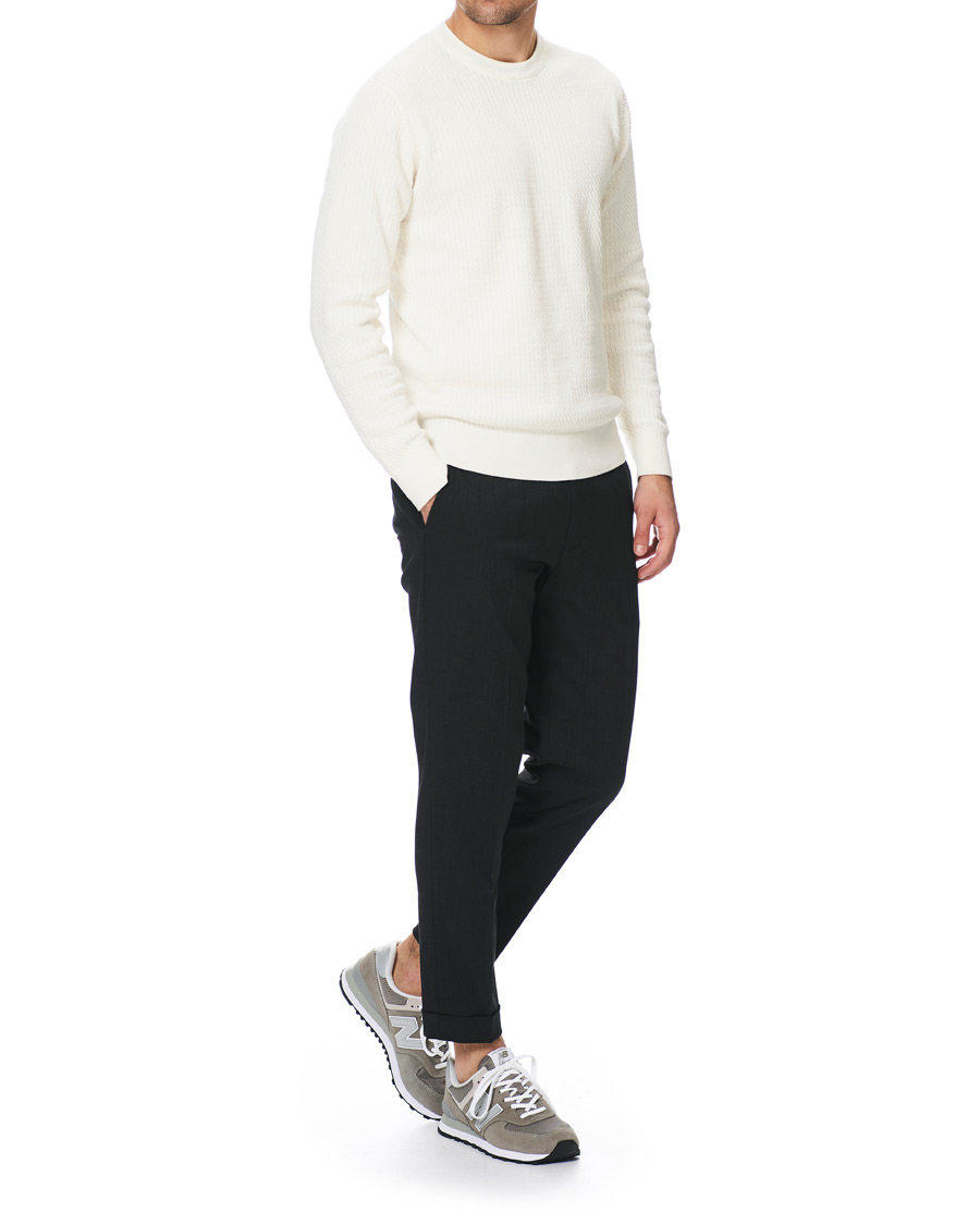 Herre | Bukser | Filippa K | Terry Gabardine Cropped Turn Up Trousers Antracite