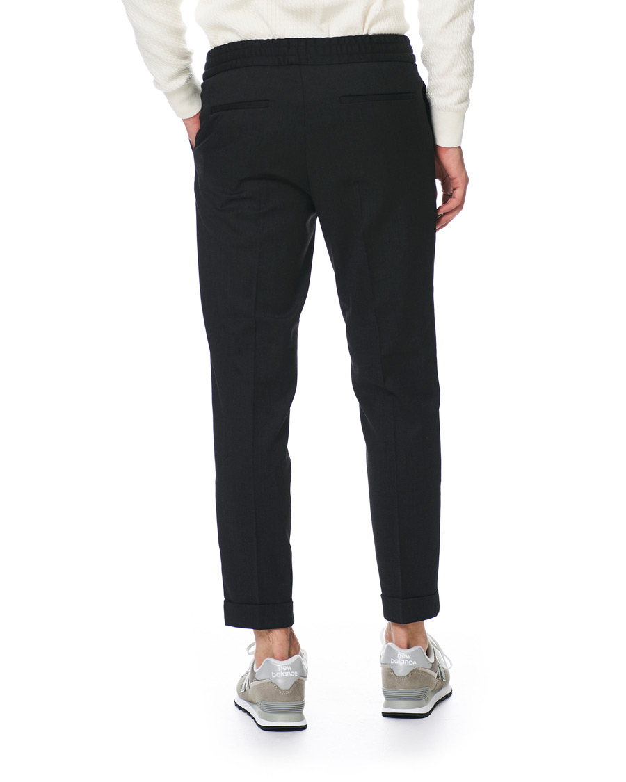 Herre | Bukser | Filippa K | Terry Gabardine Cropped Turn Up Trousers Antracite