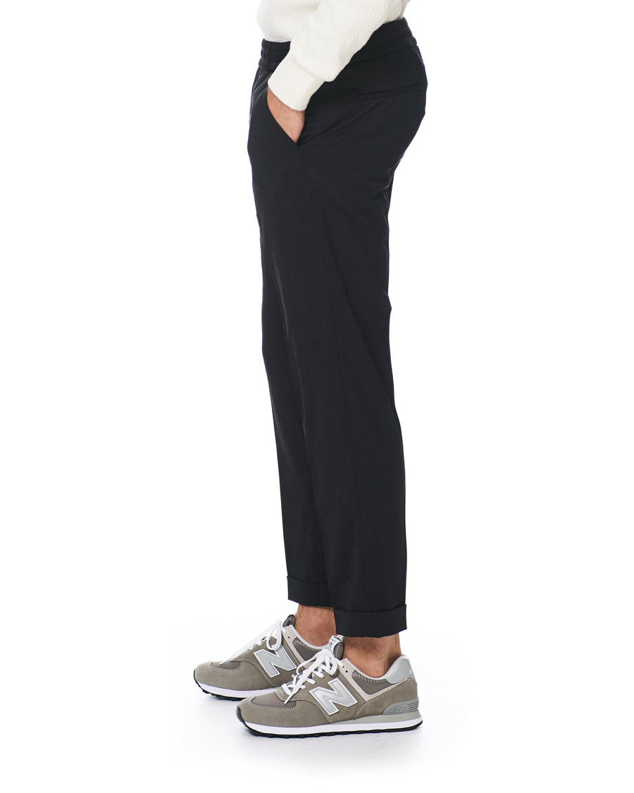 Herre | Bukser | Filippa K | Terry Gabardine Cropped Turn Up Trousers Antracite