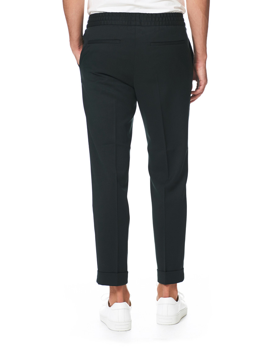Herre | Bukser | Filippa K | Terry Gabardine Cropped Turn Up Trousers Dark Spruce