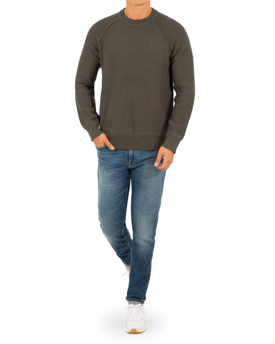 Herre | Trøjer | Filippa K | Cotton Texture R Neck Sweater Beluga