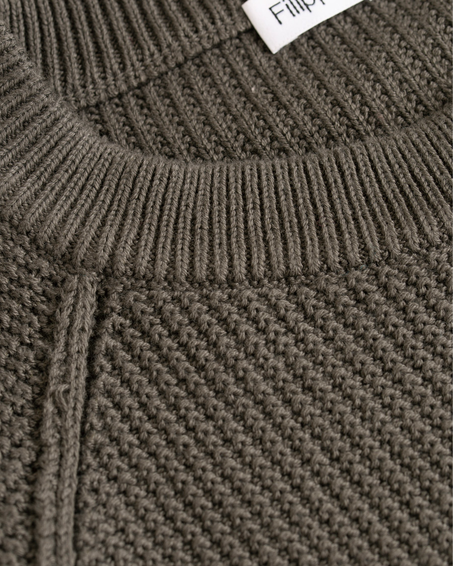 Herre | Trøjer | Filippa K | Cotton Texture R Neck Sweater Beluga