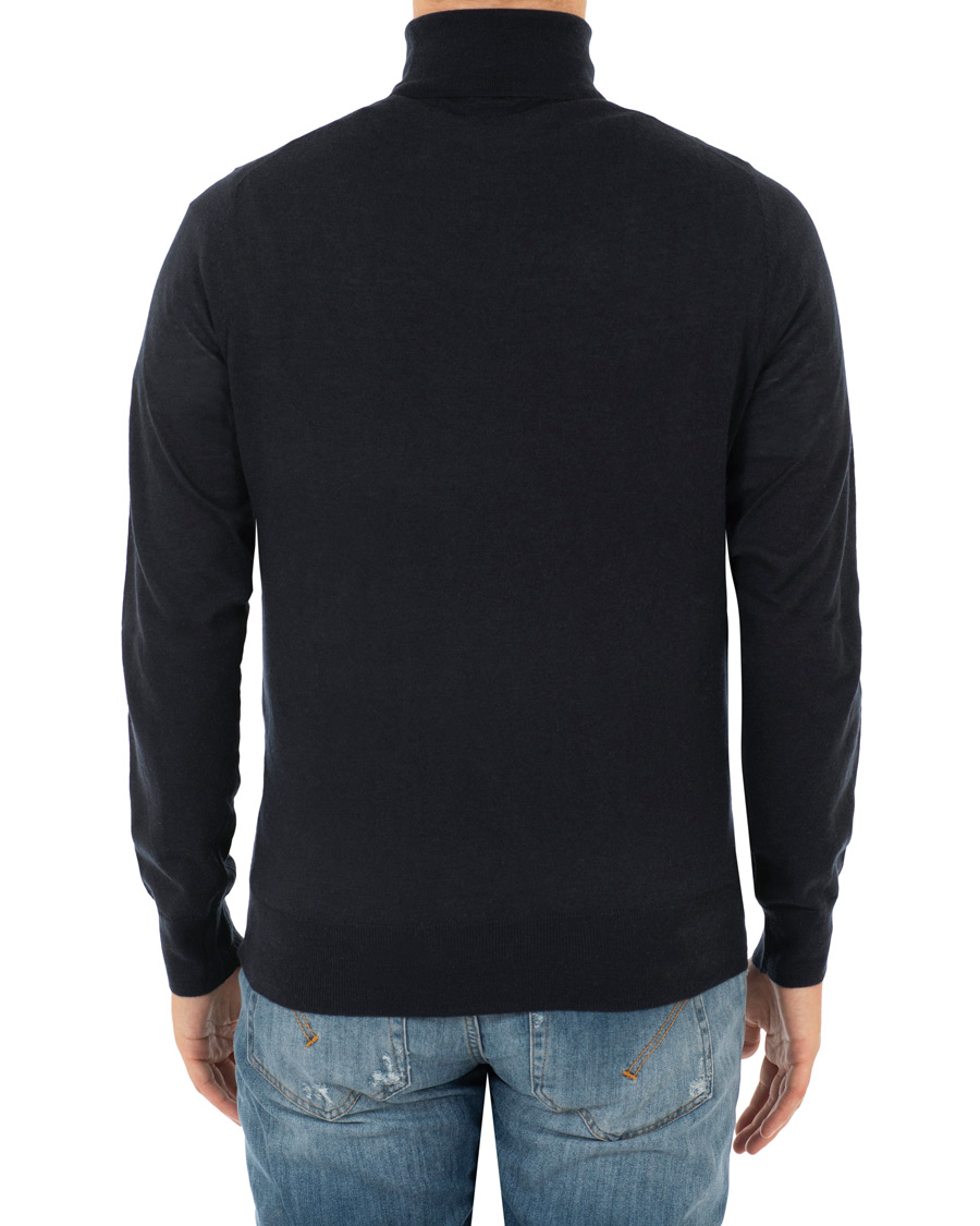 Herre | Trøjer | Filippa K | Wool/Silk Rollneck Dark Navy