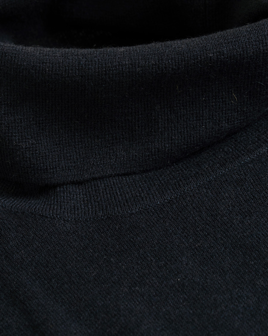 Herre | Trøjer | Filippa K | Wool/Silk Rollneck Dark Navy