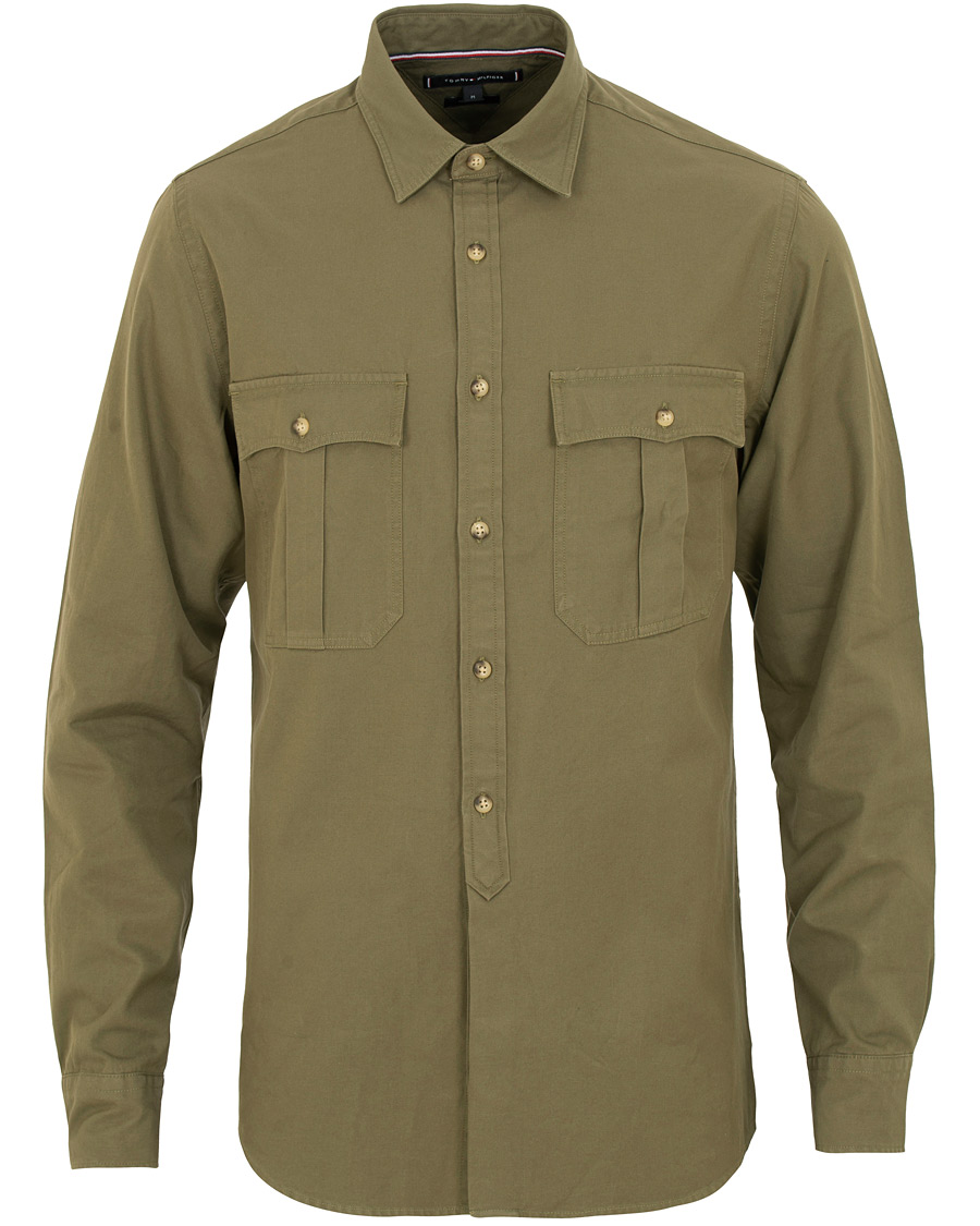 Herre | Skjorter | Tommy Hilfiger | Military Twill Shirt Dusty Olive