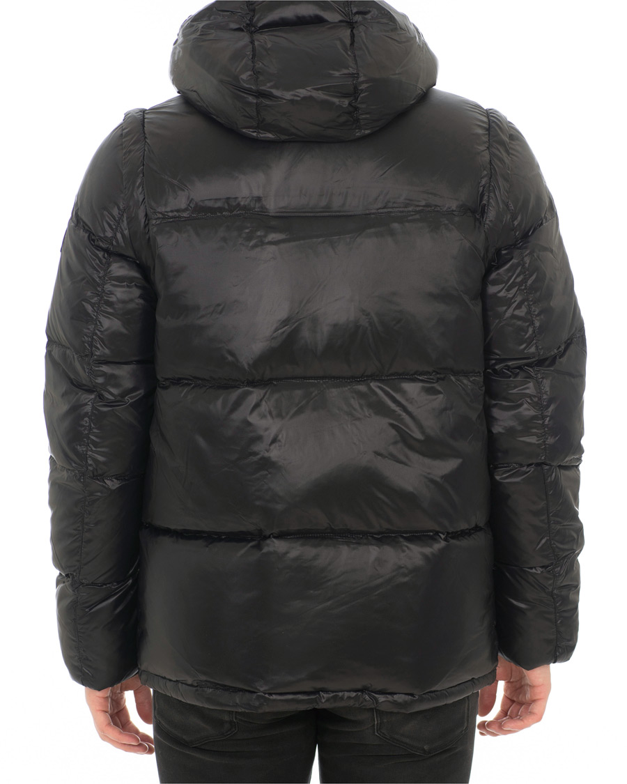 Herre | Jakker | Tommy Hilfiger | Shiny Hooded Down Jacket Jet Black