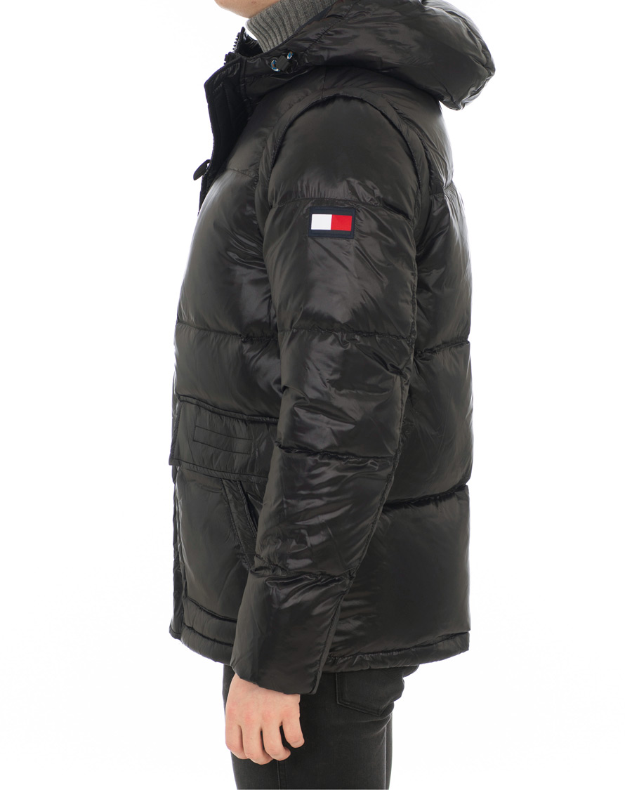 tommy hilfiger shiny hooded down