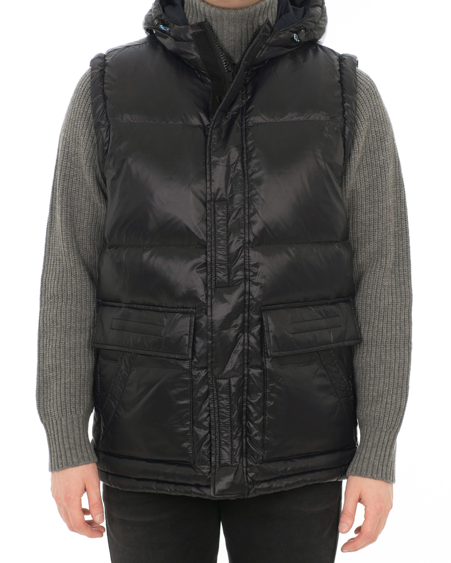 Herre | Jakker | Tommy Hilfiger | Shiny Hooded Down Jacket Jet Black