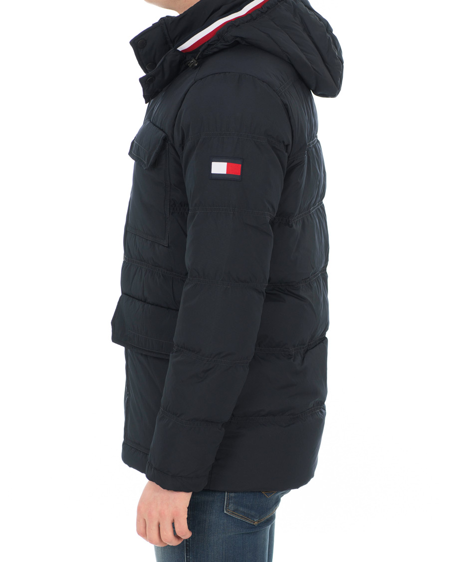 Herre | Jakker | Tommy Hilfiger | Down Hooded Jacket Sky Captain