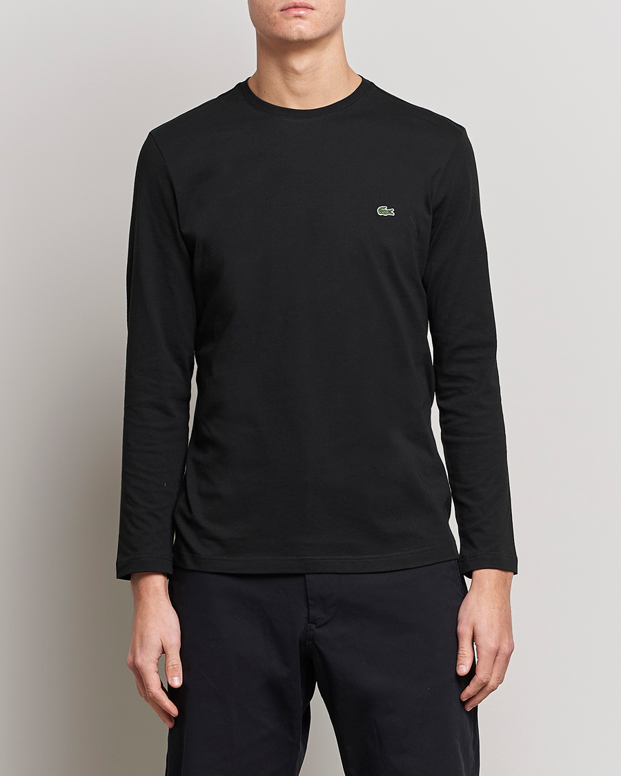 Herre |  | Lacoste | Long Sleeve Crew Neck T-Shirt Black