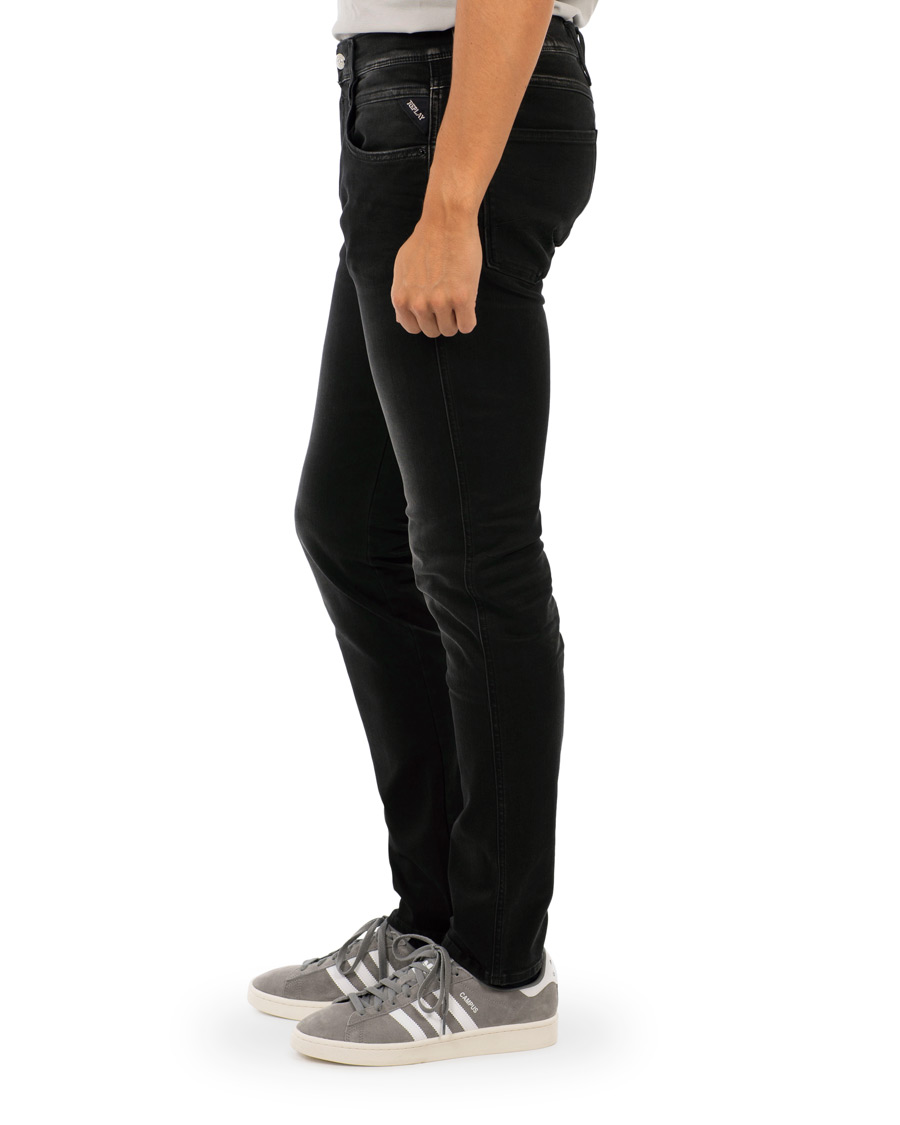 Herre | Jeans | Replay | M914 Anbass Hyperflex Jeans Washed Black
