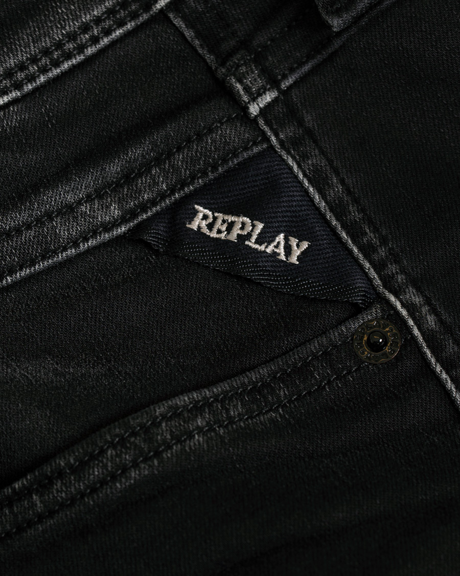 Herre | Jeans | Replay | M914 Anbass Hyperflex Jeans Washed Black