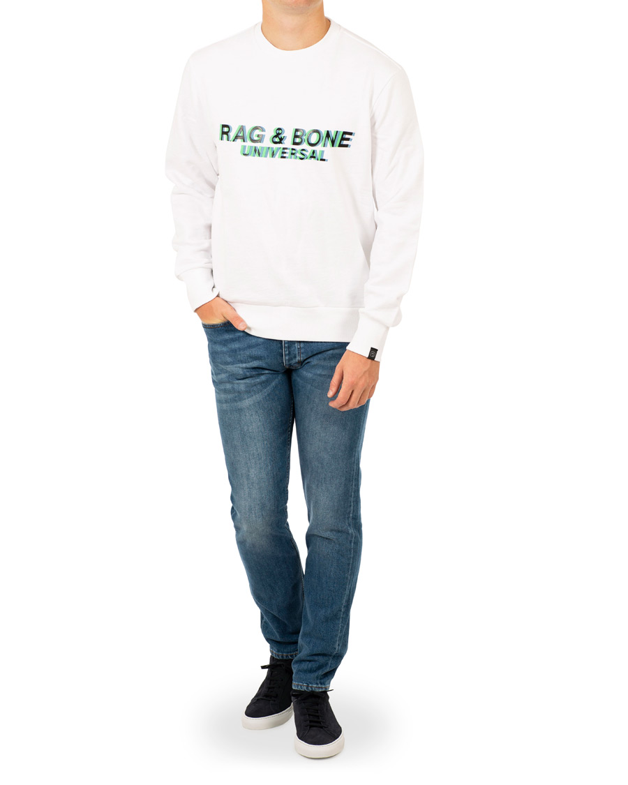 Rag Bone Glitch Sweatshirt White hos CareOfCarl