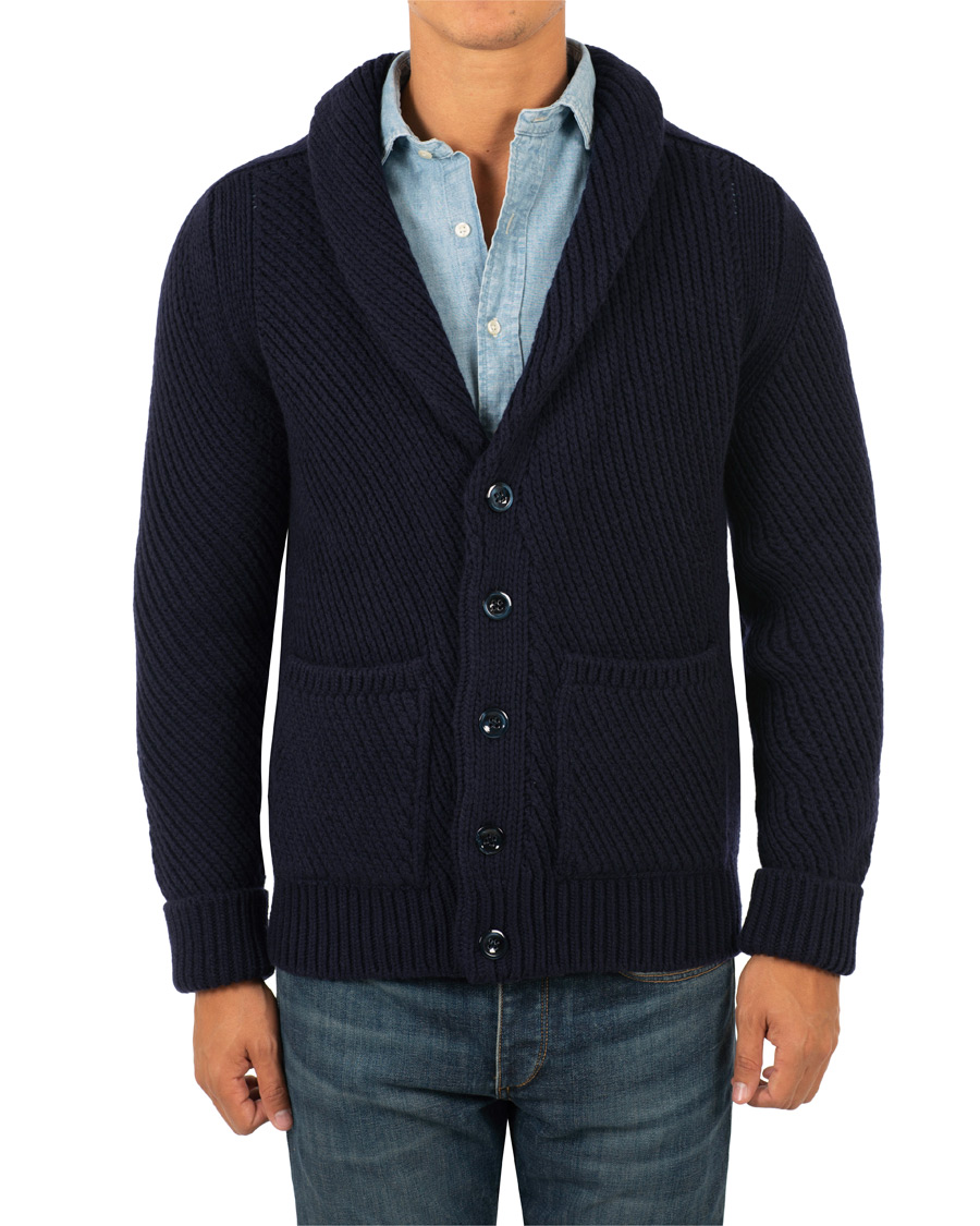 Herre | Trøjer | Dondup | Wool Cardigan Navy