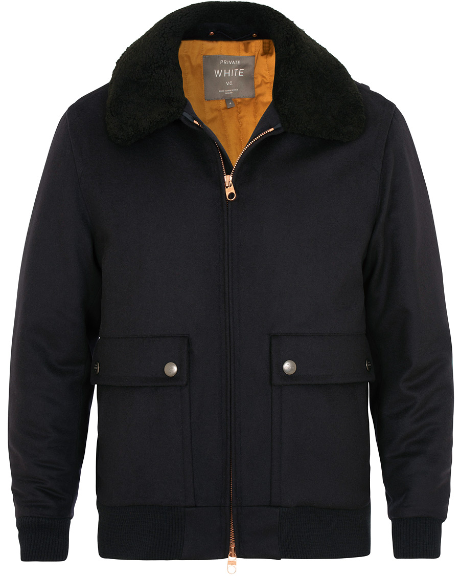 Herre | Jakker | Private White V.C. | Wool Flight Jacket Navy
