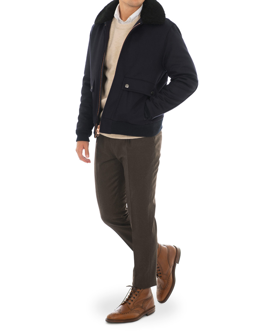 Herre | Jakker | Private White V.C. | Wool Flight Jacket Navy