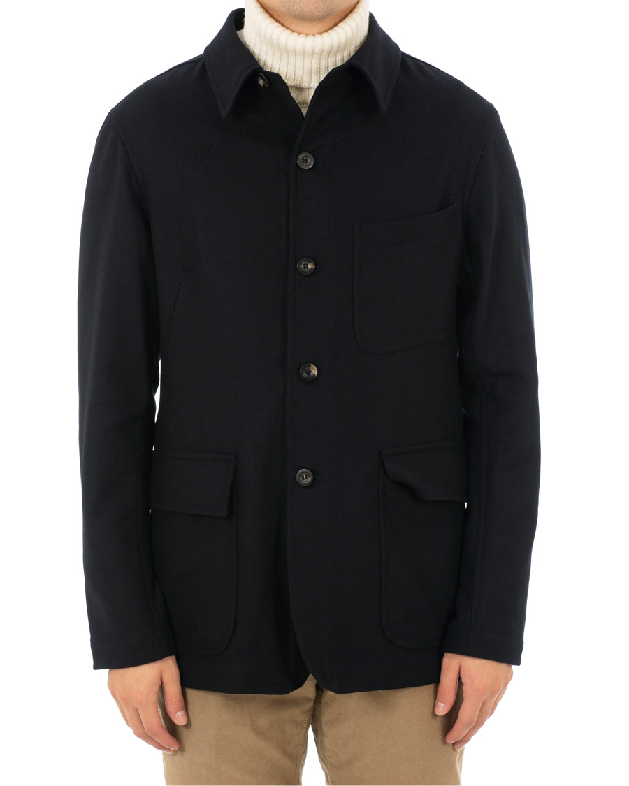 Herre | Jakker | Private White V.C. | Wool Shacket Navy