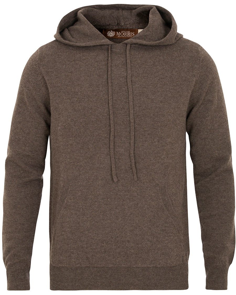 Herre | Trøjer | Morris Heritage | Knitted Hoddie Brown