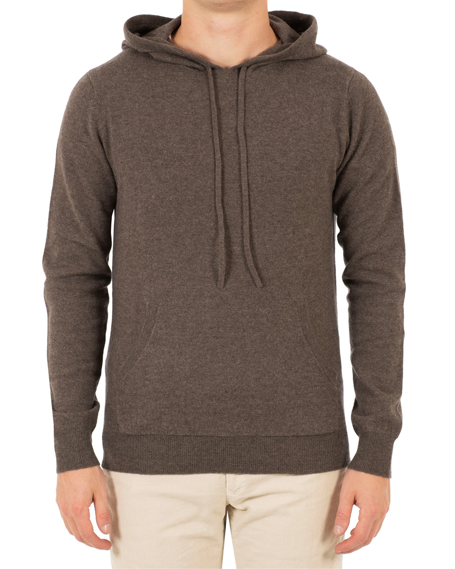 Herre | Trøjer | Morris Heritage | Knitted Hoddie Brown