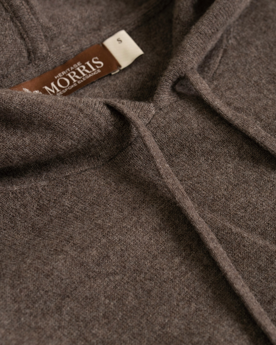 Herre | Trøjer | Morris Heritage | Knitted Hoddie Brown