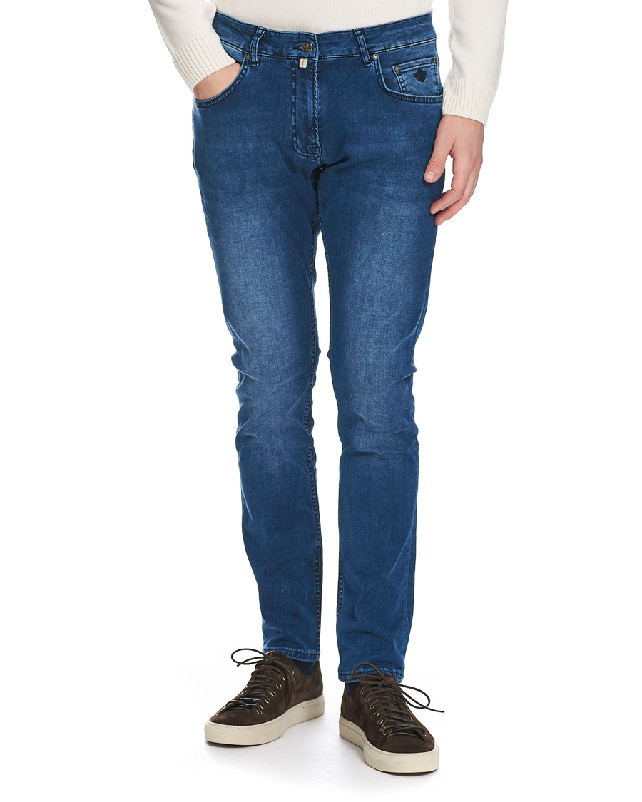 Herre | Jeans | Morris | Steve Satin Stretch Jeans Blue