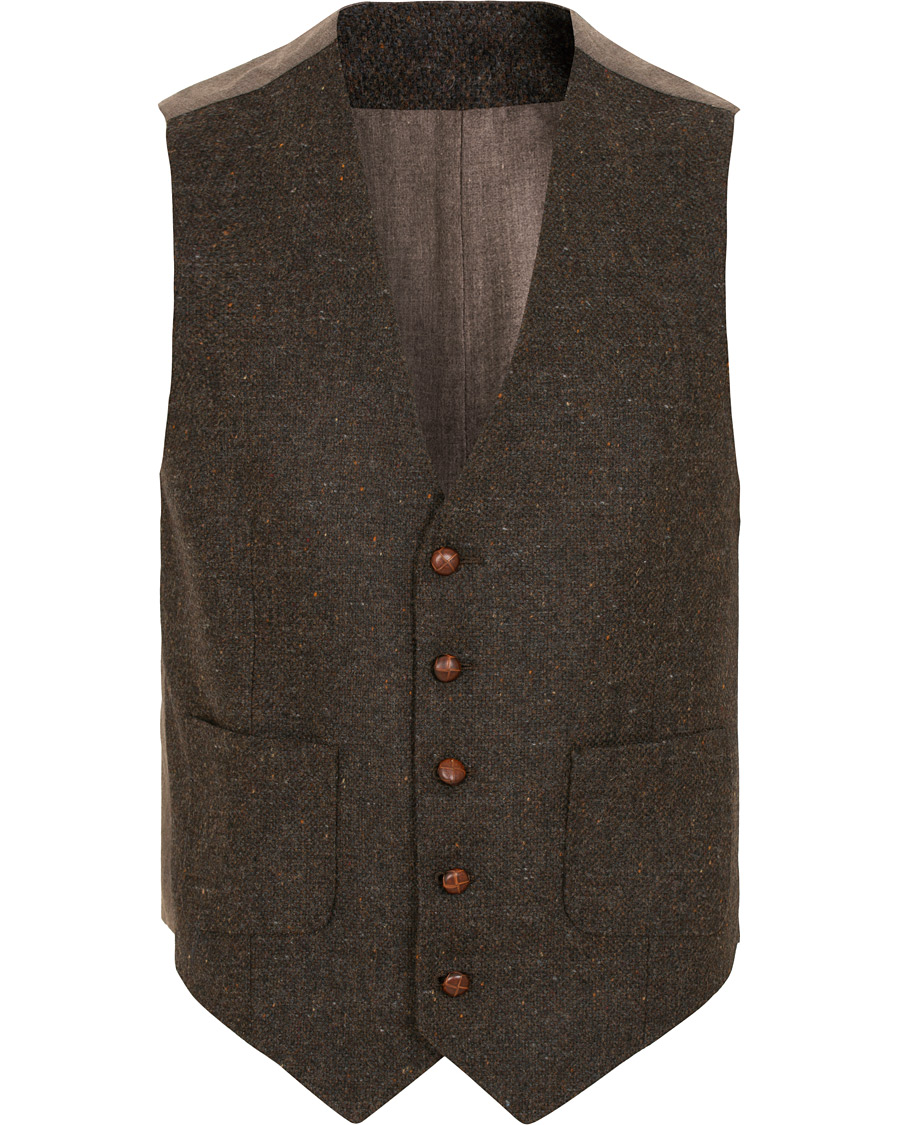 Herre | Blazere & jakker | Morris | Harris Tweed Waistcoat Brown
