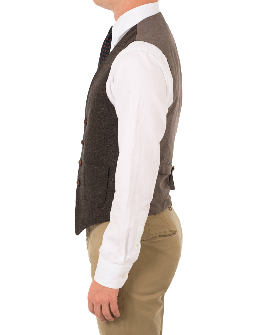 Herre | Blazere & jakker | Morris | Harris Tweed Waistcoat Brown