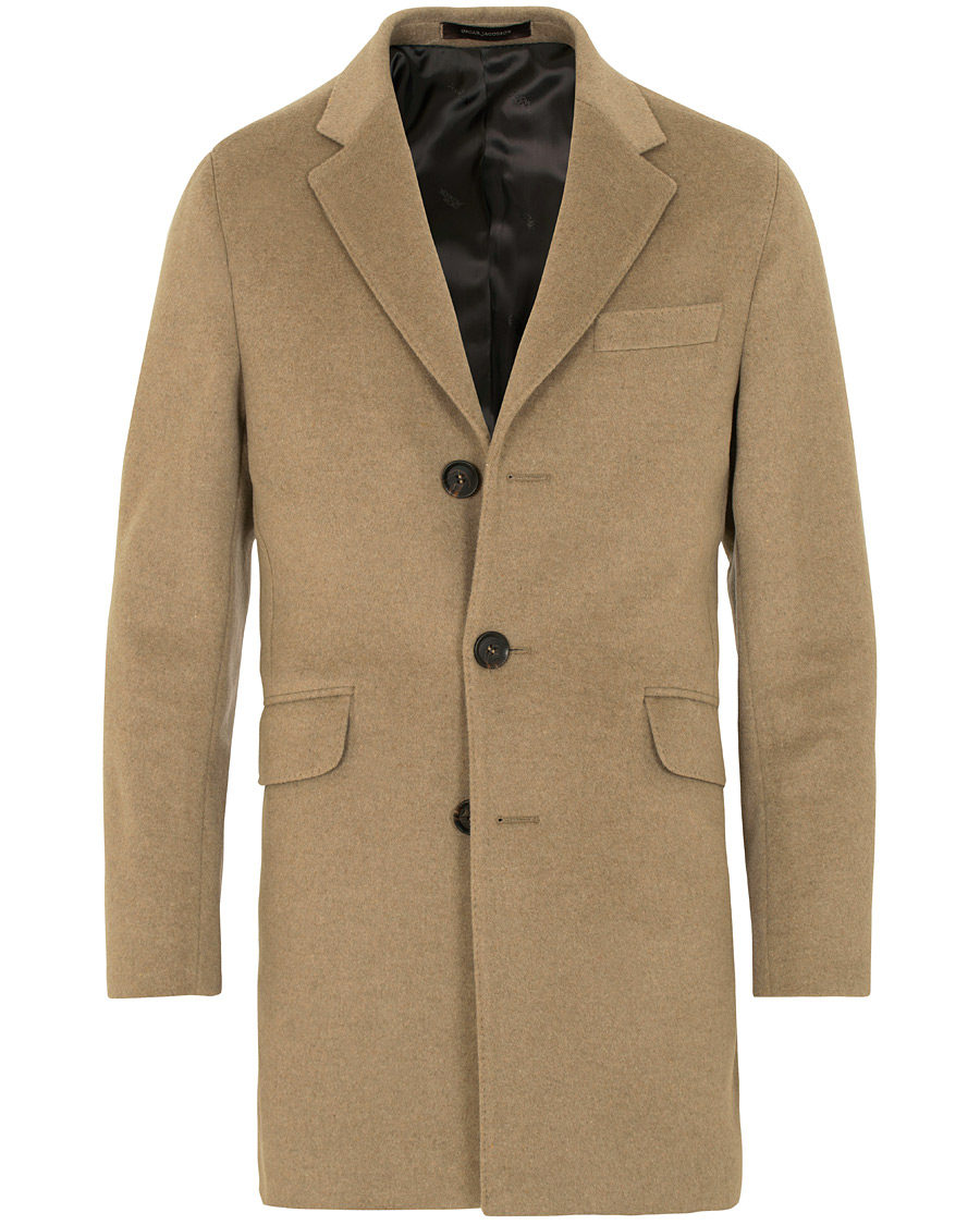 Herre | Jakker | Oscar Jacobson | Saks Wool/Cashmere Coat Beige