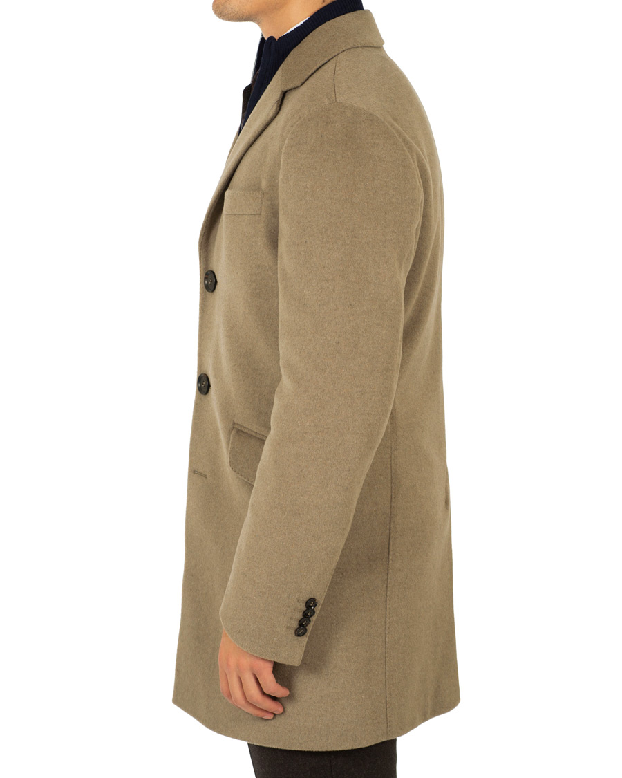 Herre | Jakker | Oscar Jacobson | Saks Wool/Cashmere Coat Beige