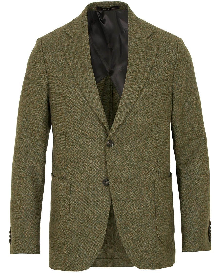 Herre | Blazere & jakker | Oscar Jacobson | Edgar Yorkshire Tweed by Moon Blazer Green