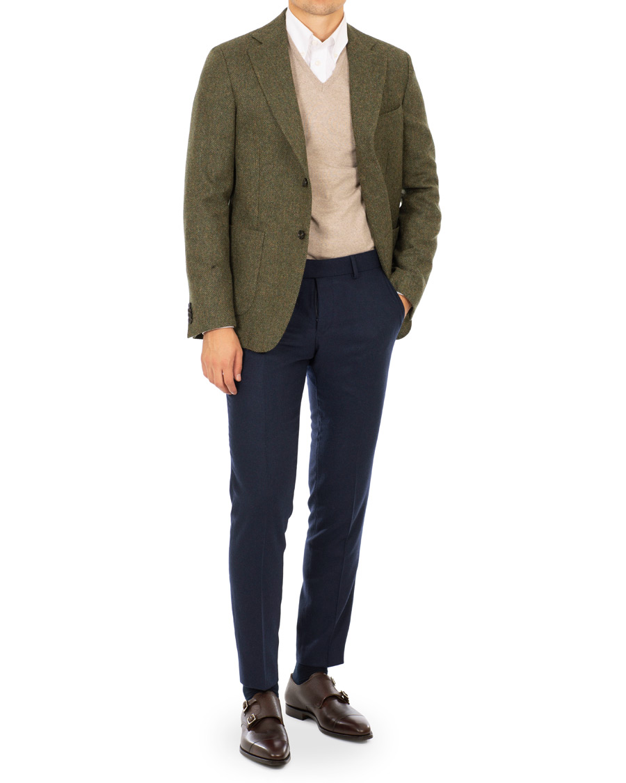 Herre | Blazere & jakker | Oscar Jacobson | Edgar Yorkshire Tweed by Moon Blazer Green