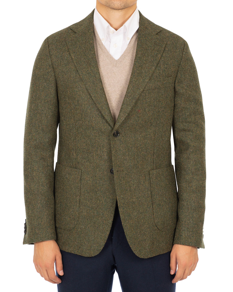 Herre | Blazere & jakker | Oscar Jacobson | Edgar Yorkshire Tweed by Moon Blazer Green