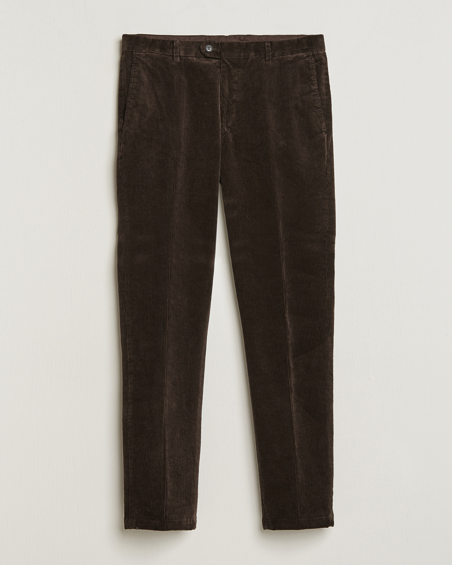 Herre | Bukser | Oscar Jacobson | Denz Corduroy Trousers Dark Brown