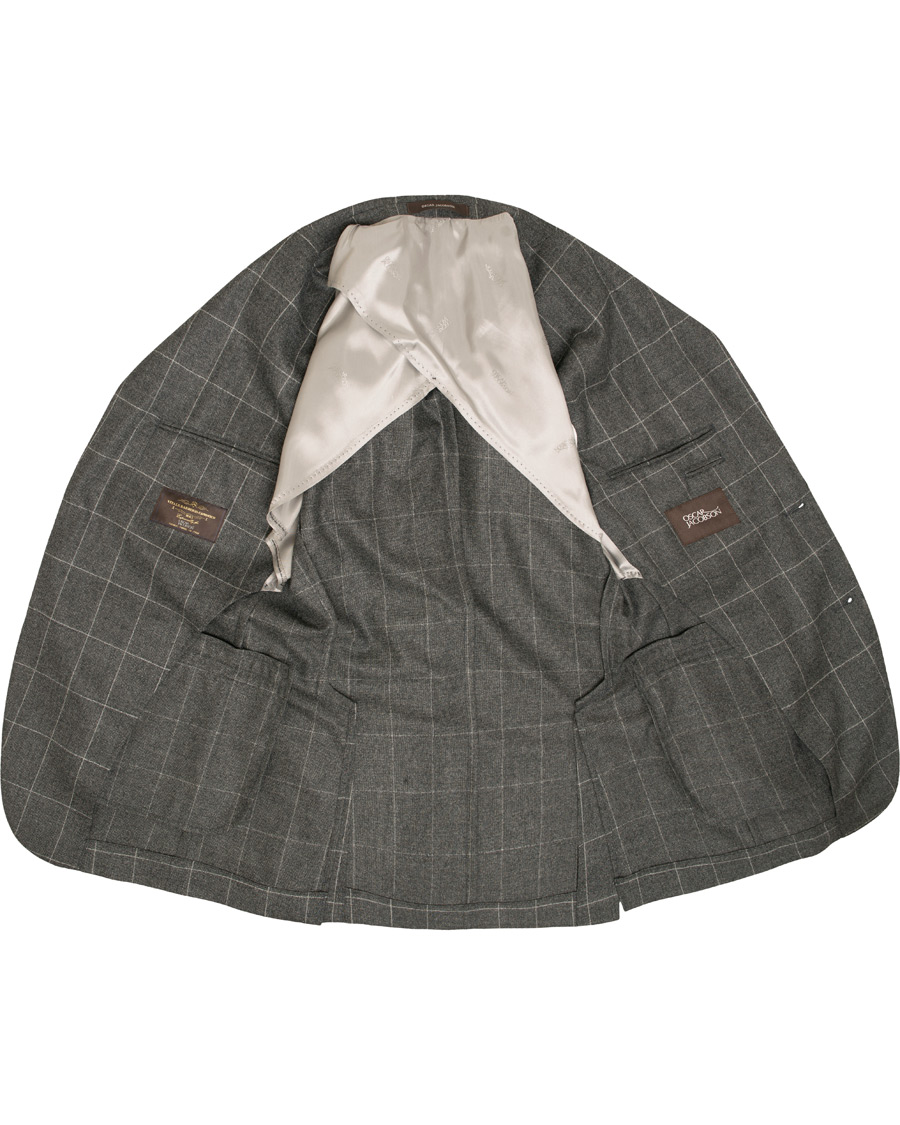 Herre | Jakkesæt | Oscar Jacobson | Egel Super 120 Wool Vitale Barberis Check Suit Grey