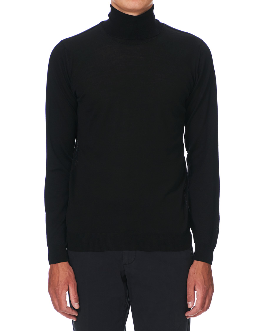 Herre | Trøjer | Oscar Jacobson | Cole Extra Fine Merino Rollneck Black
