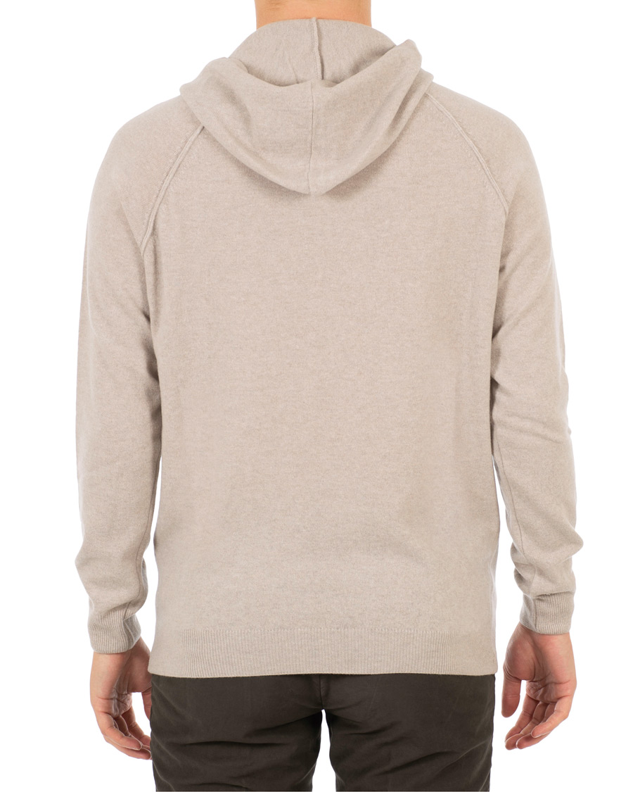 Herre | Trøjer | Oscar Jacobson | Pascal Ultra Fine Merino/Cashmere Hoodie Beige