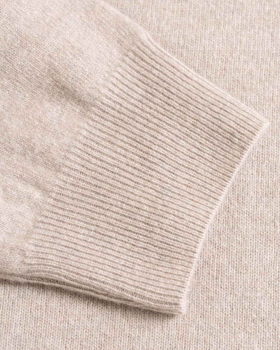 Herre | Trøjer | Oscar Jacobson | Pascal Ultra Fine Merino/Cashmere Hoodie Beige